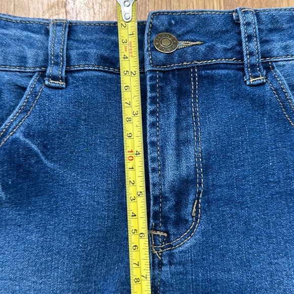 Women’s blue denim distressed jean shorts - Picture 11 of 16